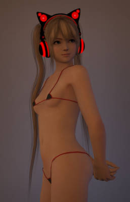 Marie rose and Cat ear headphones