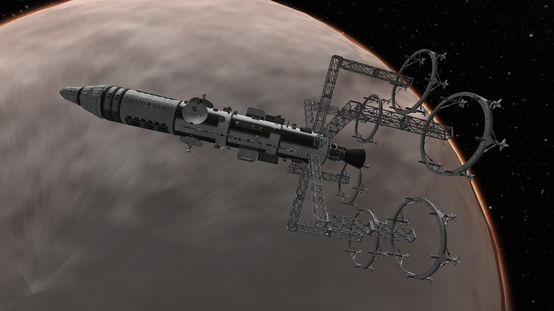 Repurposed Science Lab in Orbit Over Duna's North