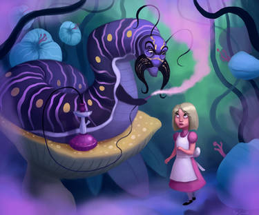 Alice and the Caterpillar