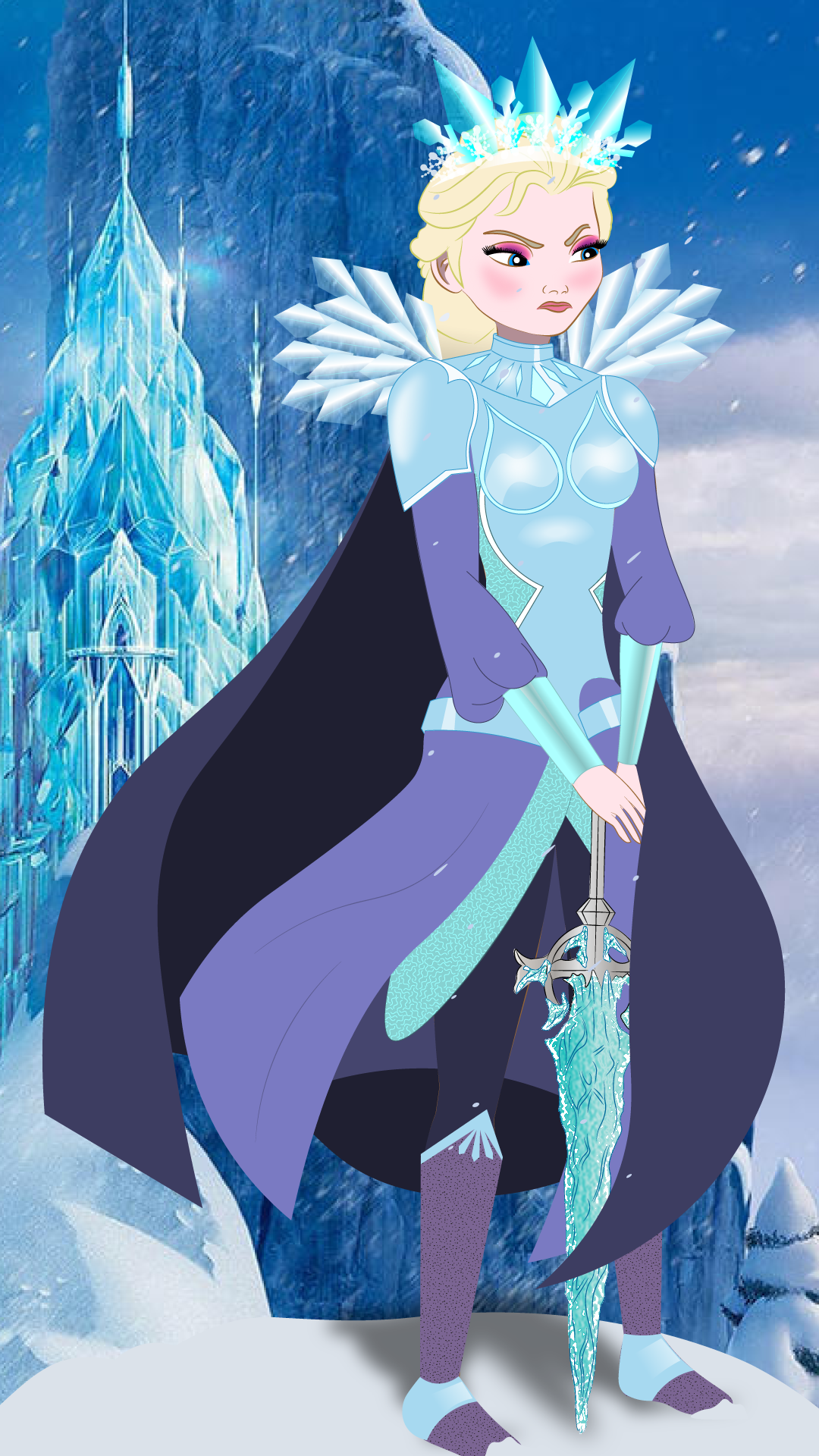 Iron Elsa Deviantart Elsa SFW Armor by Usshornet11 on DeviantArt