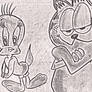 tweety vs garfield ..