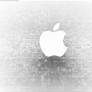 White Apple logo with dots