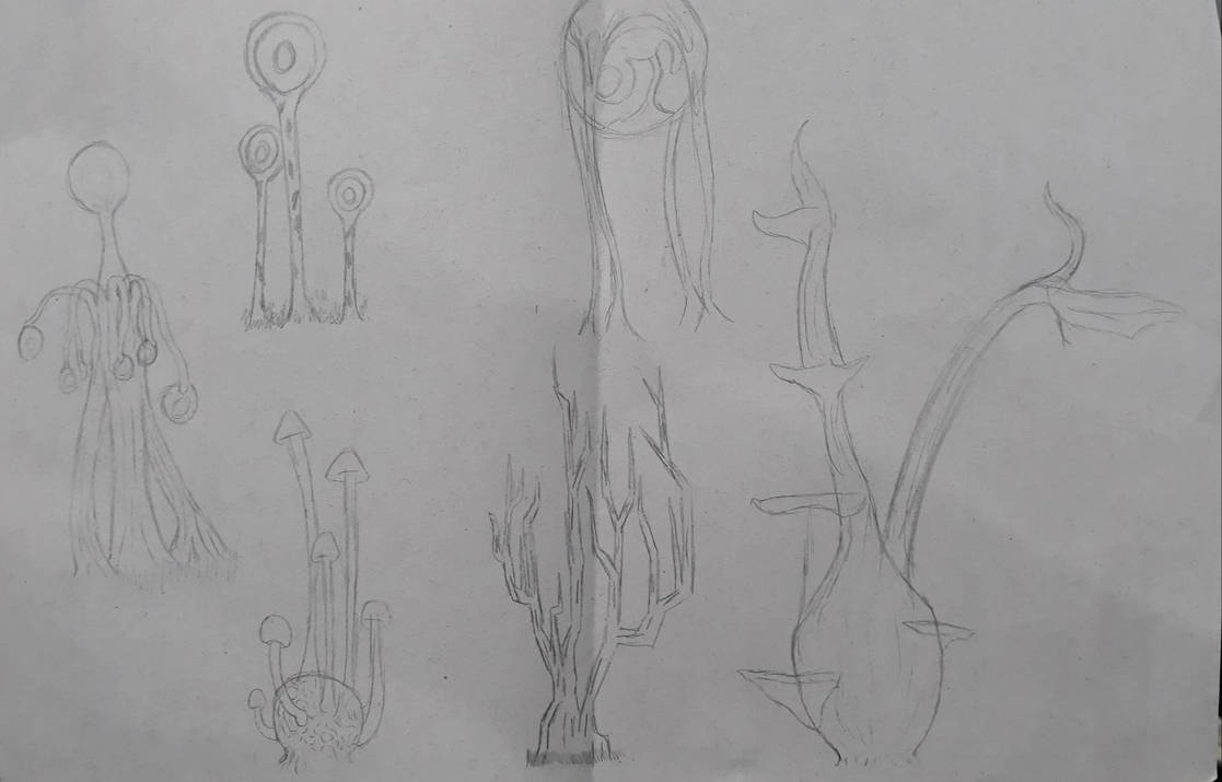 Some alien trees by EdgyArtz on DeviantArt