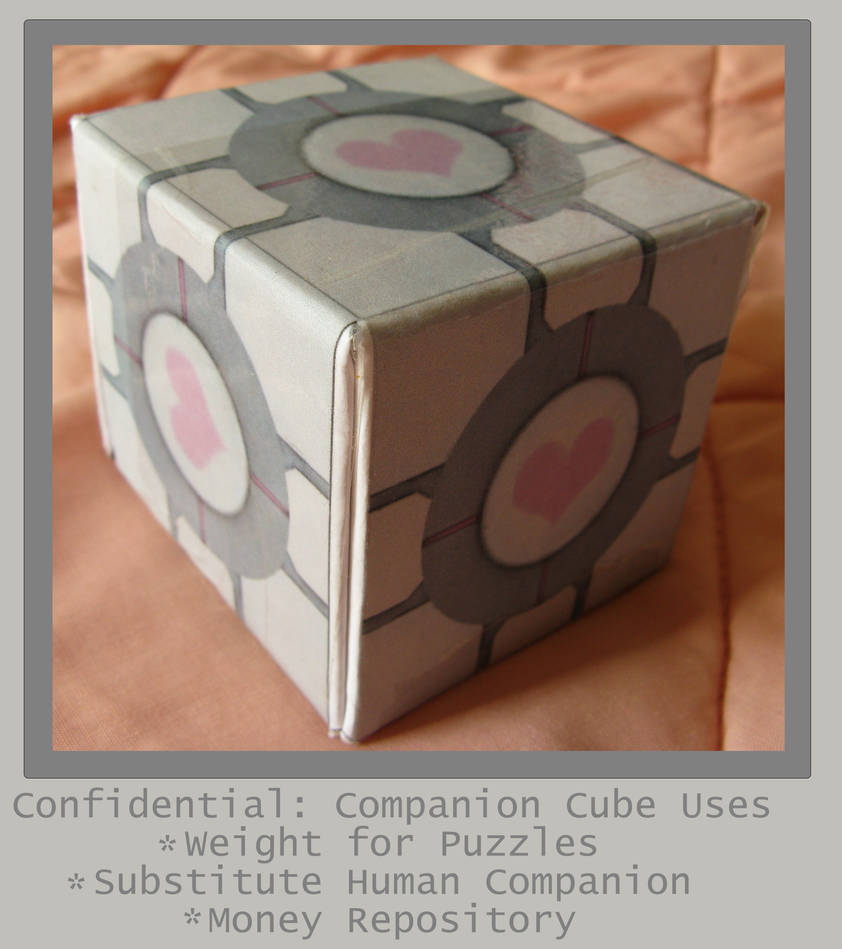 Companion Cube Coin Bank by craftysorceress on DeviantArt