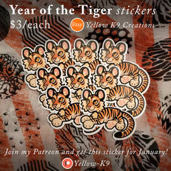 Year of the Tiger Stickers FOR SALE $3/ea