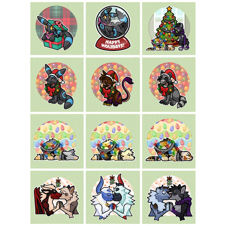 Pyjarid Chibi Finished Holiday Chibis (Batch 1) by Yellow-K9 on DeviantArt