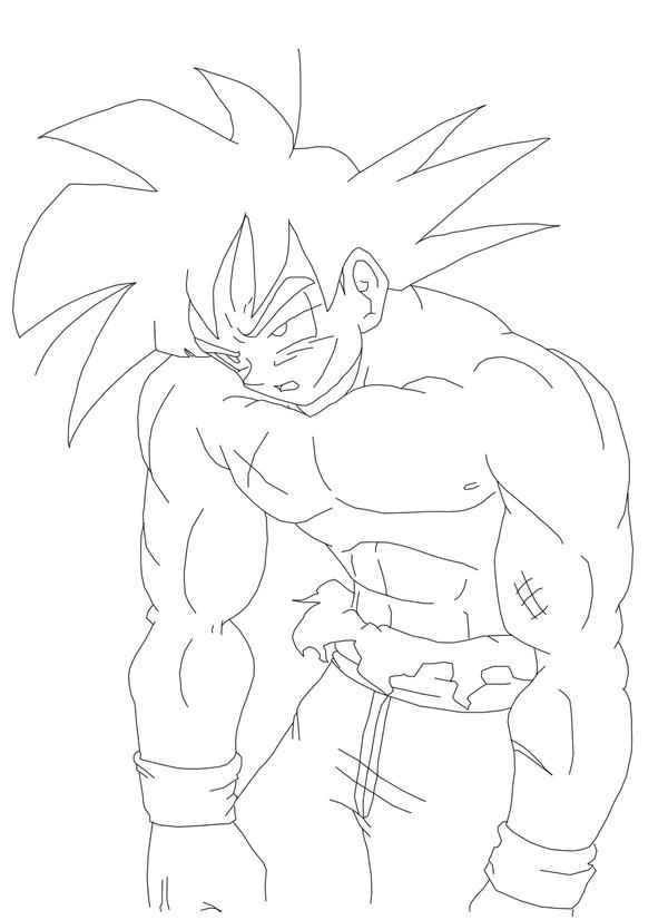 Injured Son Goku Inked ver