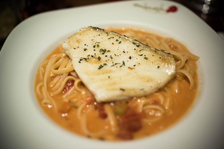 20140126 - Cod resting on tomato cream pasta