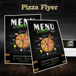 Menu pizza flyer for restaurant