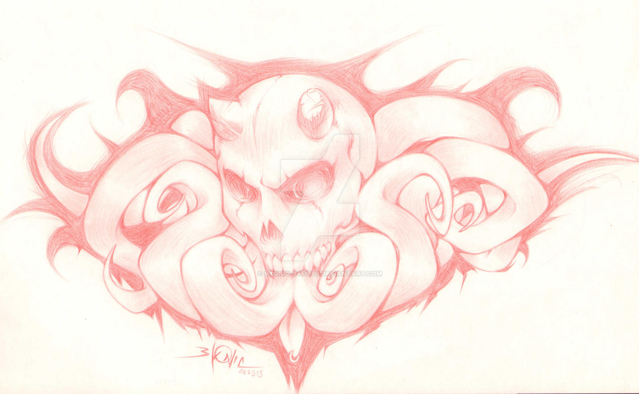 Skull Throat Tattoo Design by BYONIC-Byfield on DeviantArt