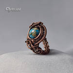 One of a kind ring with Jasper bead by artual