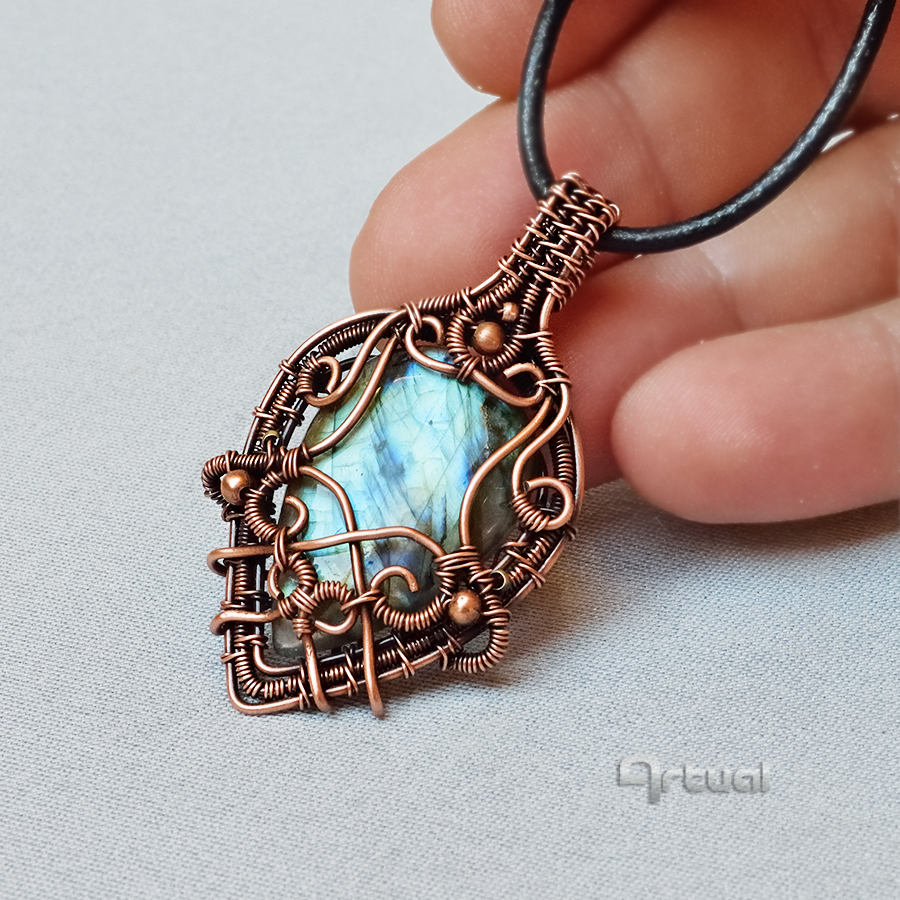 Wire wrapped Labradorite pendant by artual on DeviantArt