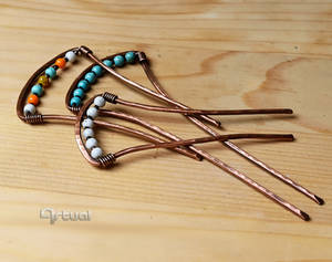 Copper hair pins