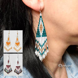 Colorful beaded earrings