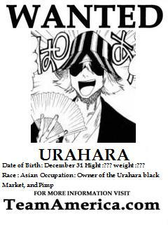 Urahara Wanted Poster