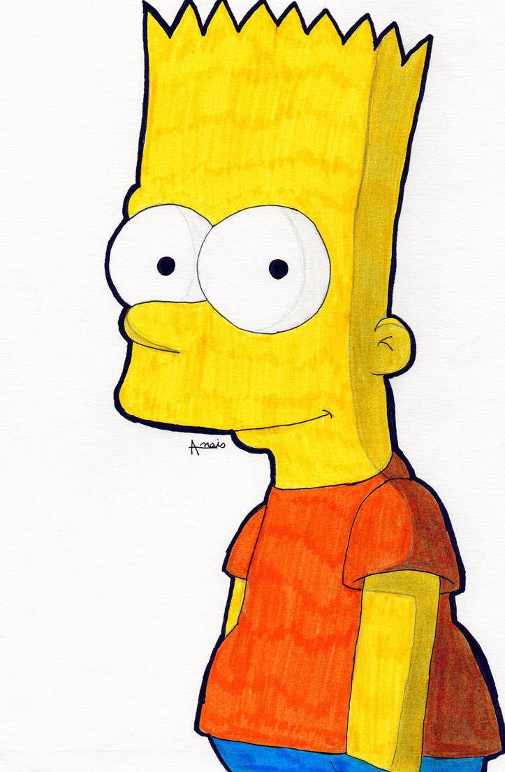 Color Inverted Bart Simpson Bart - The Simpsons (Color) by Chemicalgirl7 on DeviantArt