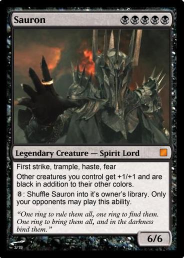 mtg all sauron cards Sauron, the Dark Lord - #1 Ultimate MTG Proxy
