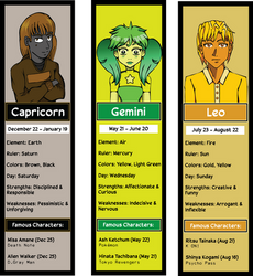 Capricorn Gemini Leo Horoscope Bookmarks