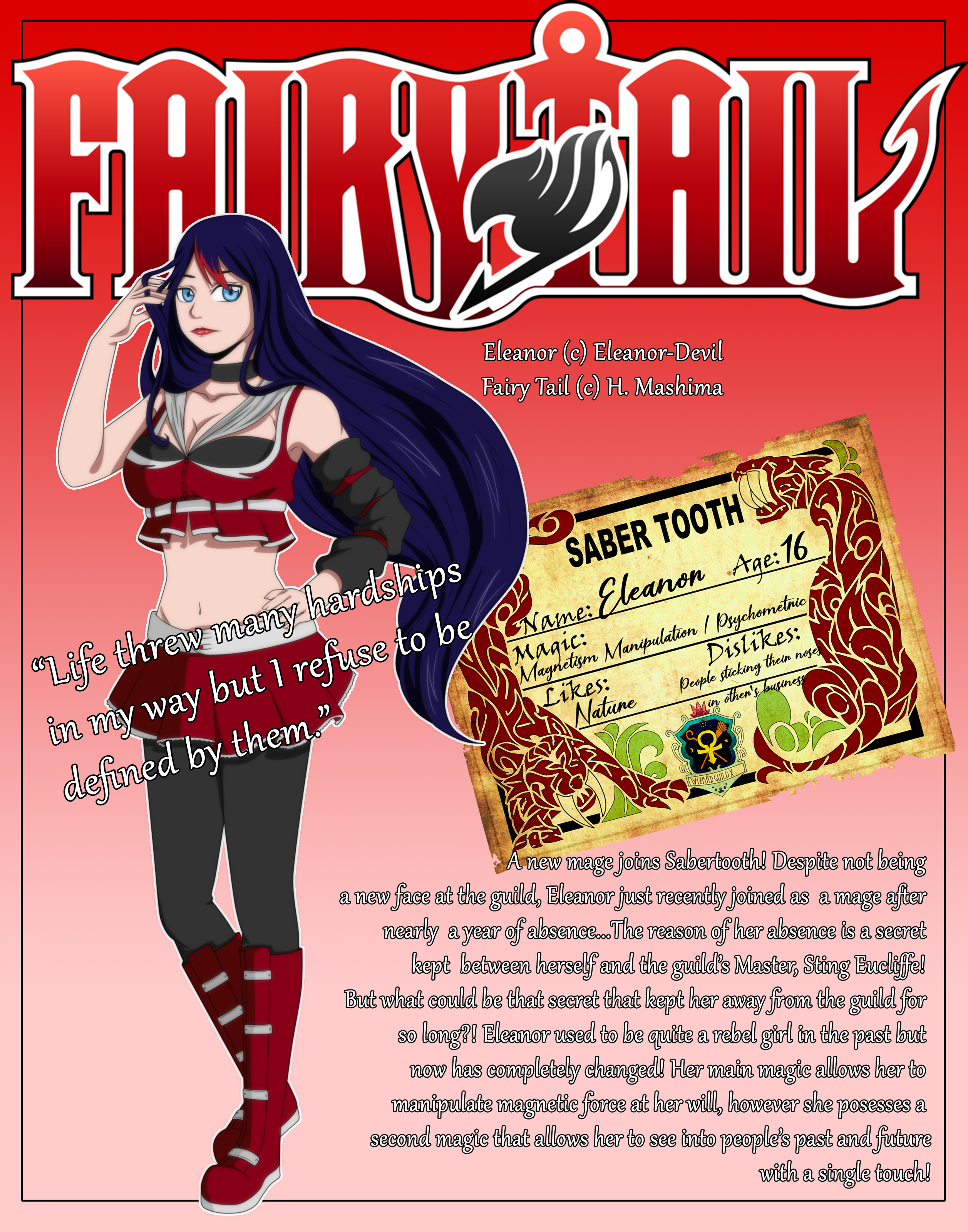 Fairy Tail Eleanor Lightstone Guild Card By Eleanor Devil On Deviantart