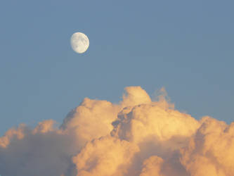 sunset cloud and moon 02