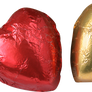 red and golden heart png