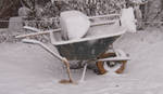 Wheelbarrow in the snow by Nexu4