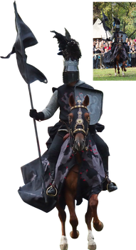 Black knight in front precut stock png