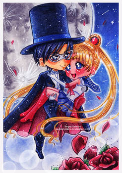 Sailor Moon and Tuxedo Mask