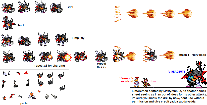 Kimeramon Sprite Sheet V1