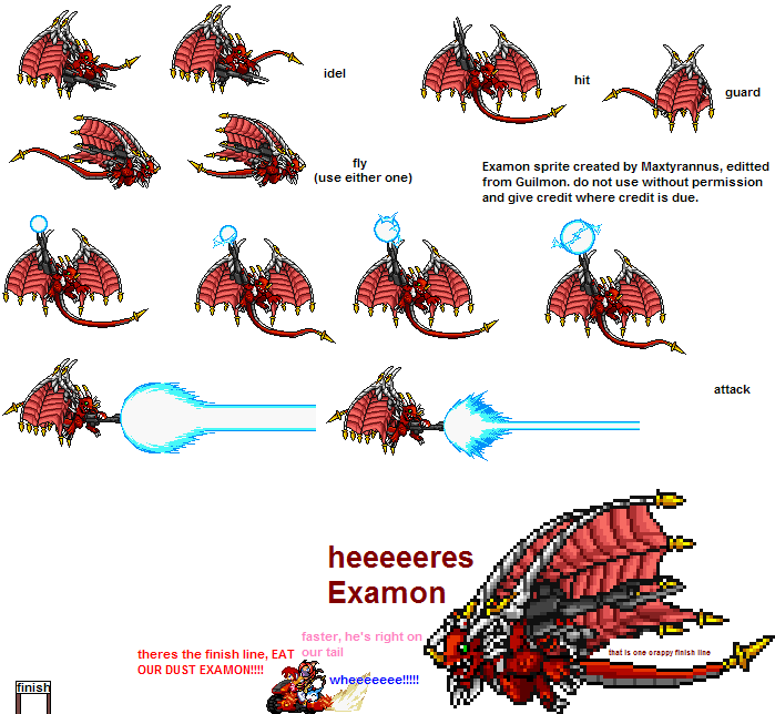 Examon Components Examon Sprite Sheet by Maxtyrannus on DeviantArt