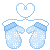 ICON: Blue Snowflake Mittens