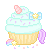 SugarySparkles Kawaii Cupcake Icon! by Sugary-Stardust
