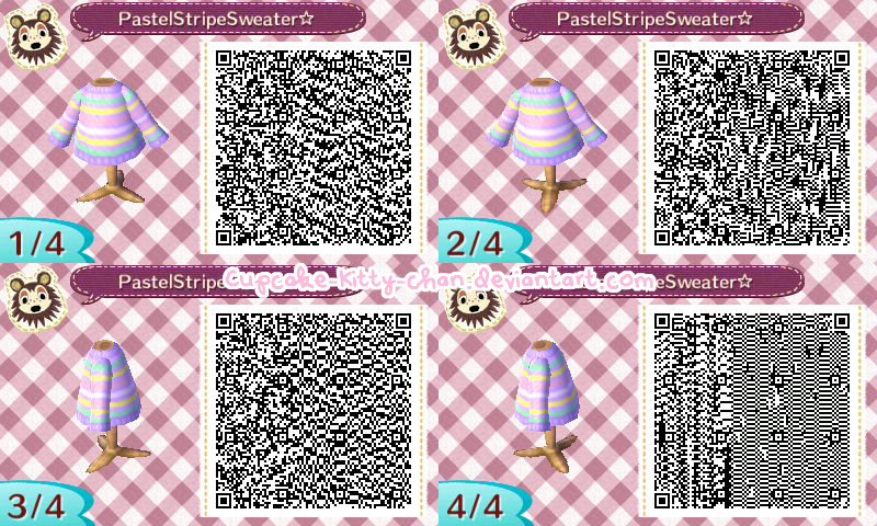 QR Code: Pastel Striped Sweater