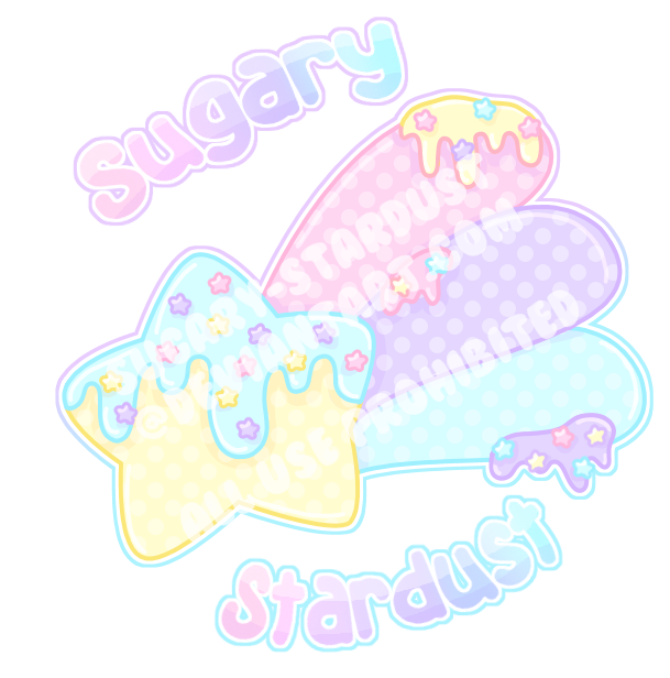 Sugary Stardust Logo + STICKER