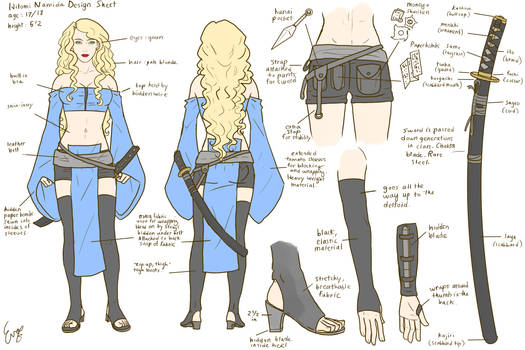 Hitomi Character Design Sheet