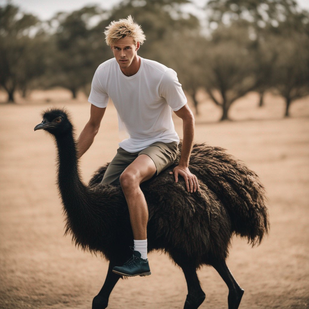 Jew Riding An Emu Blond Tall Athletic Man Riding Emu by Ilovetocarry on DeviantArt