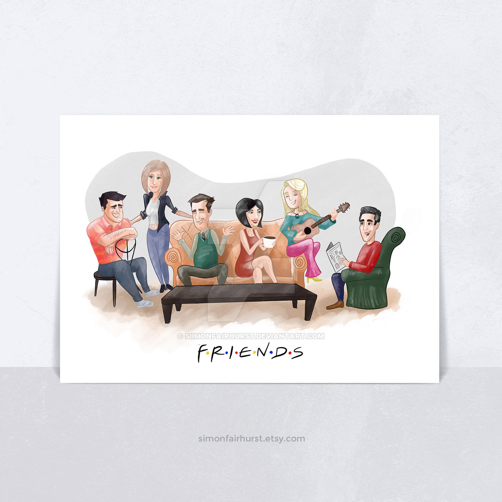 Friends TV Show Illustration Print Poster by siimonfairhurst on DeviantArt