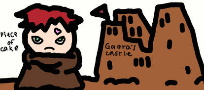 Gaara plays in the sand