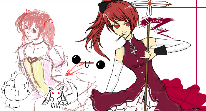 iScribble - Kyoko, Madoka, and Kyubey