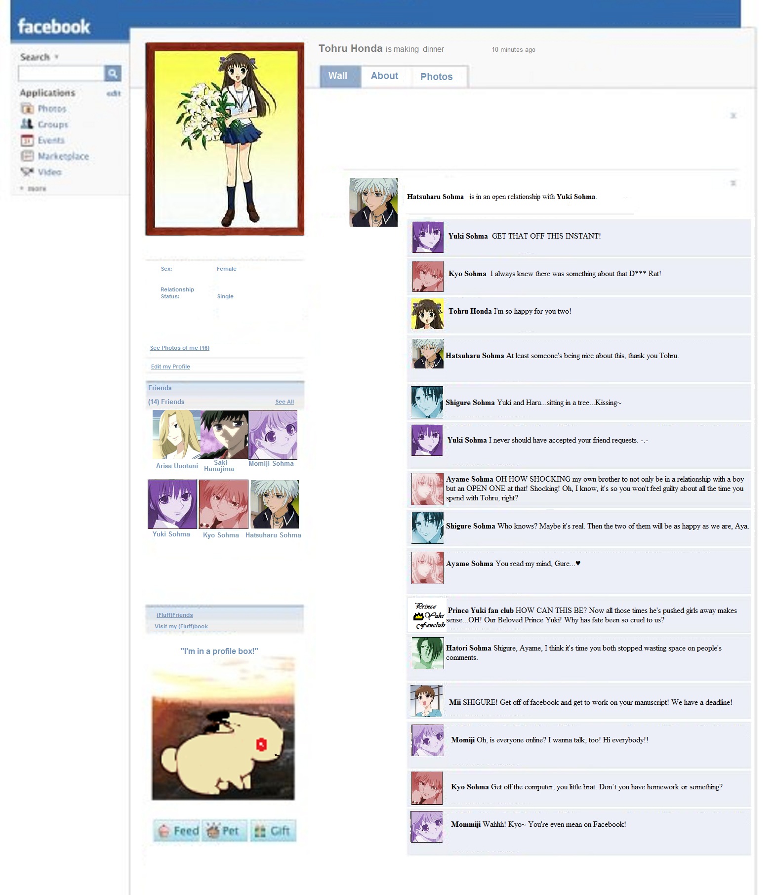 Fruits Basket Meets Facebook