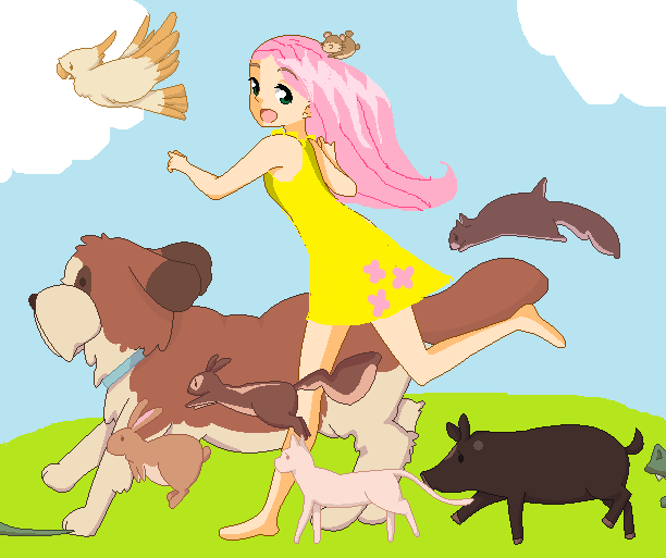 Running with Fluttershy