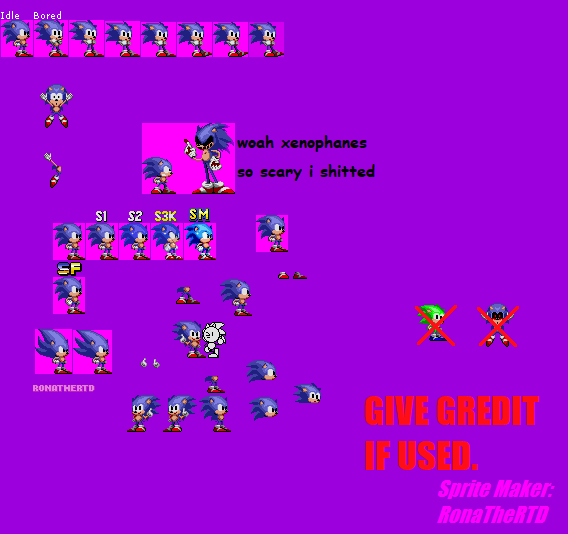 FIND ME ON COHOST AND TUMBLR on X: i used existing sprites, both used and  unused, from sonic 1, 2, and cd as pose references for all of these! the  hurt-from-above sprite