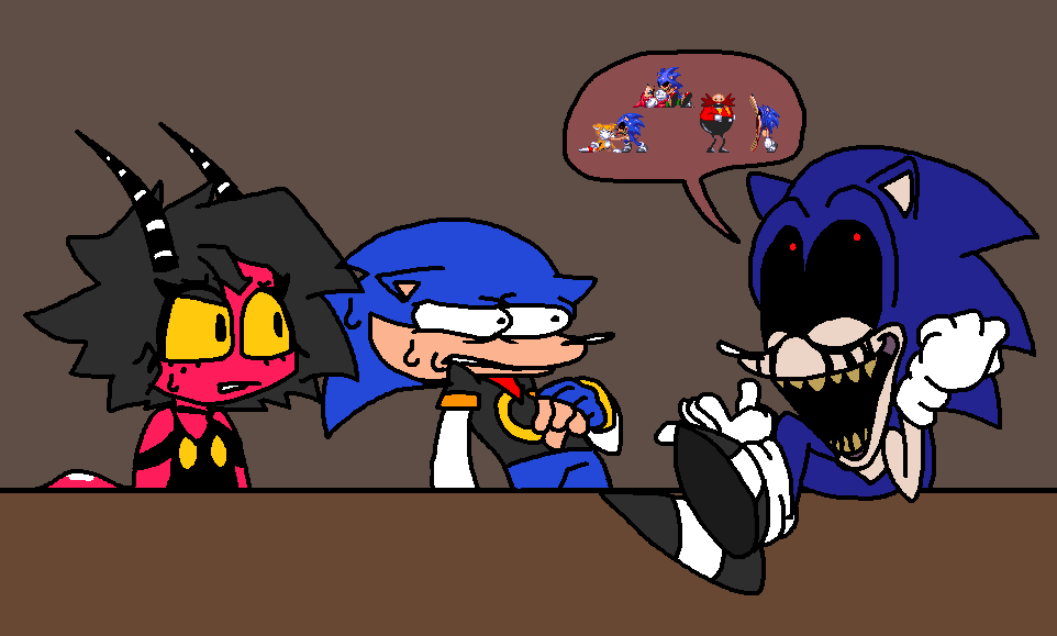 Sonic.exe picks his nose by RonaTheRTD on DeviantArt