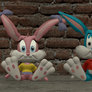 Babs and Buster Bunny in Clock Cleaners