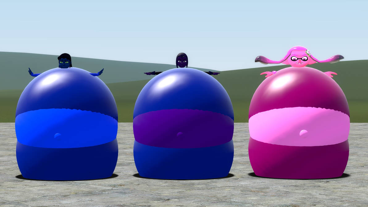 Starfire Over Inflation Starfire, Raven and Lila colored inflation by 0640carlos on DeviantArt