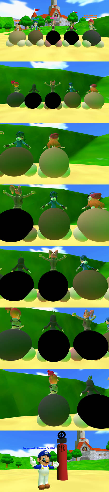 SMG4 girls heavy bottom/pants inflation by 0640carlos on DeviantArt