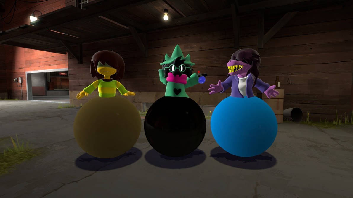 Kris, Ralsei, and Susie inflation spell fail by 0640carlos on DeviantArt