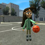 Libby Stein-Torres playing basketball