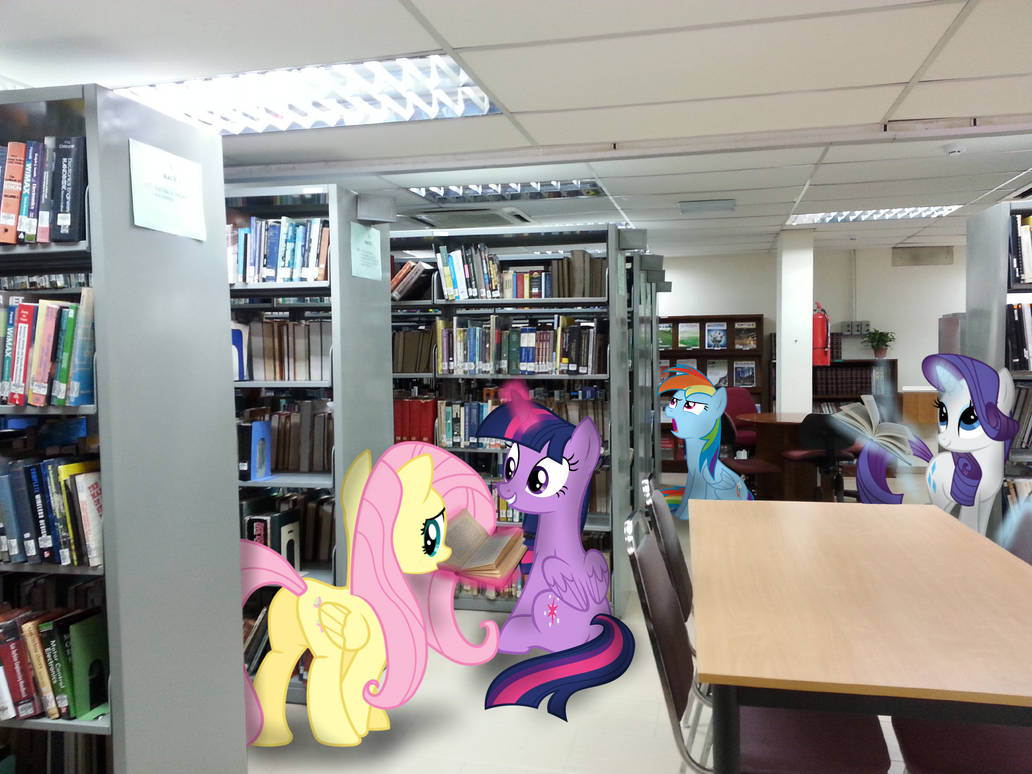 Mlp edit. My fav ponies hanging out in a library by DemianDemand on ...