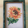 My first cross stitch project, sunflower